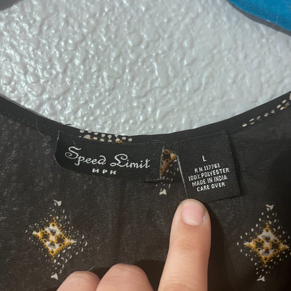 Speed Limit MPH Sheer Tank Top size L - Picture 2 of 2